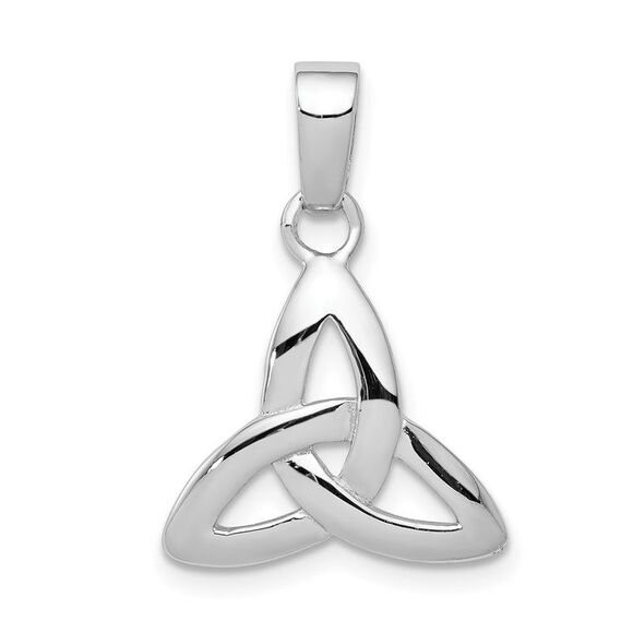Sterling Silver 16mm Trinity Symbol Pendant - Picture 1 of 5